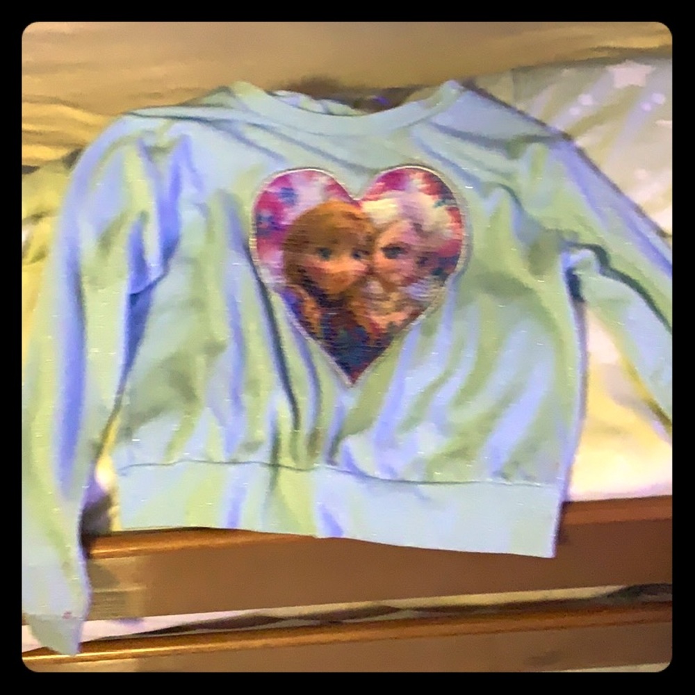 Glittery Frozen long sleeve sweater